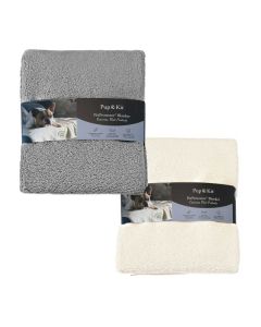 Pup & Kit Pet Protector waterproof blanket, grey and natural