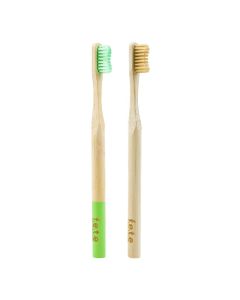 FETE Firm Toothbrush Adult - Natural and light green colouways