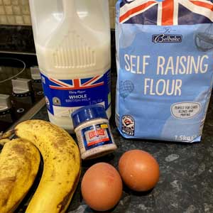 Ingredients- banana pancakes