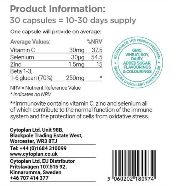 Cytoplan Immunovite Label