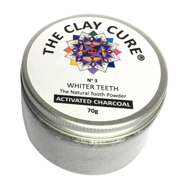 The Clay Cure Charcoal Tooth Powder Tub