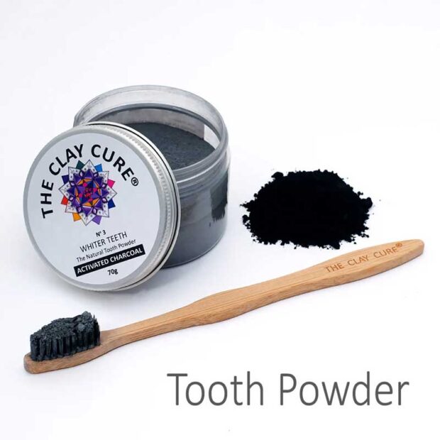 The Clay Cure Charcoal Tooth Powder Lifestyle