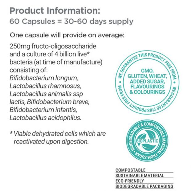 Cytoplan Fos-A-Dophilus Probiotic - 60 Capsules - Image 3