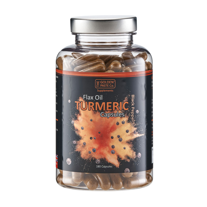 The Golden Paste Company Turmeric with Black Pepper & Flax Oil Capsules