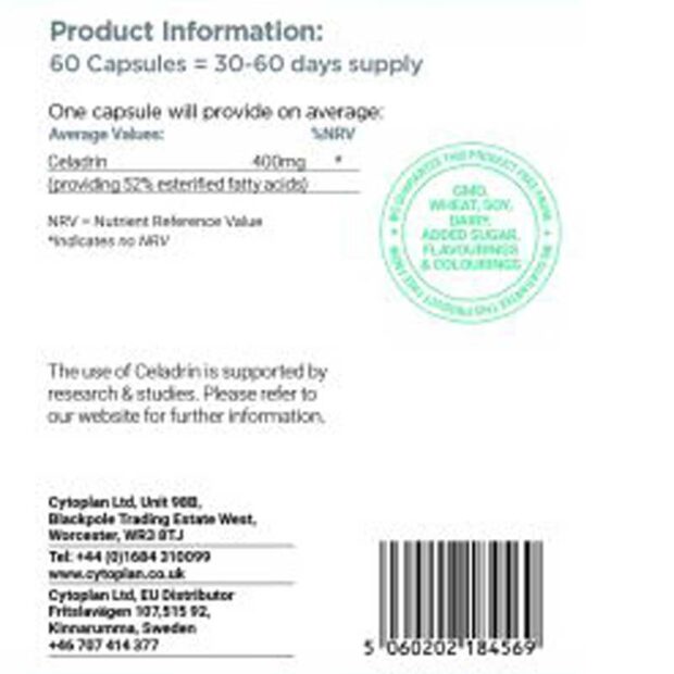 Cytoplan Celadrin Label 1