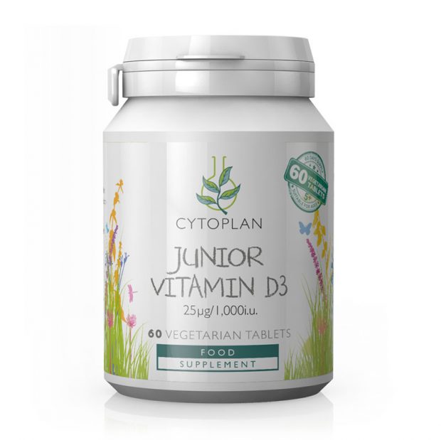Cytoplan Junior Vitamin D3 25µg 1000i.u. 60 tablets Totally Healthful