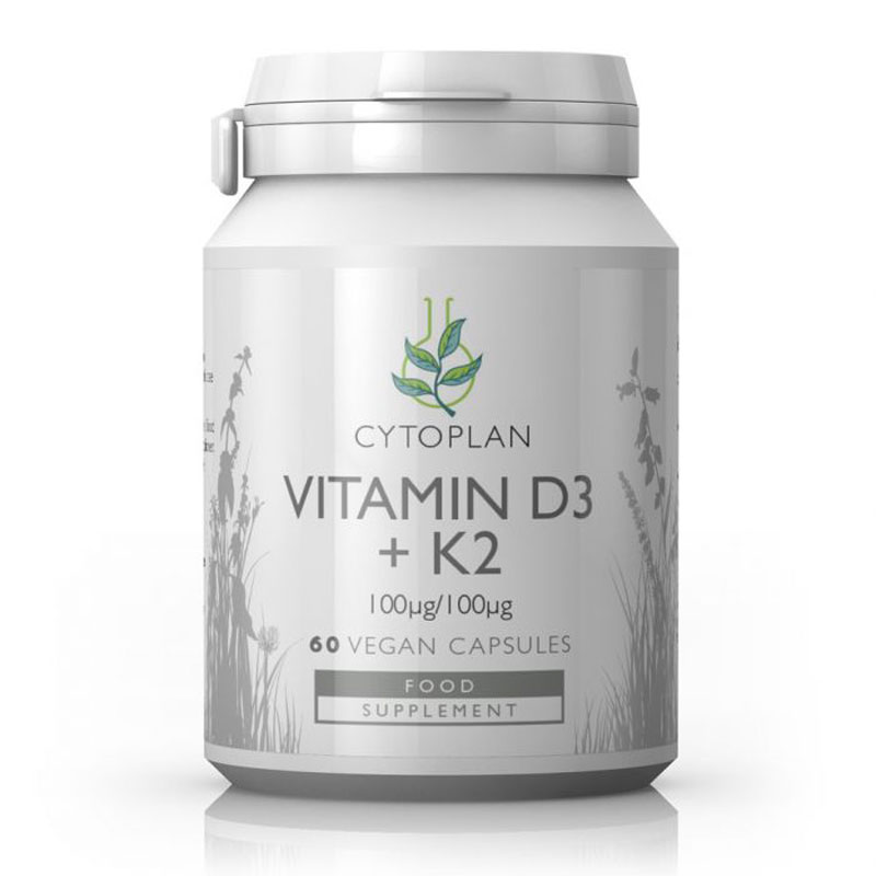 Cytoplan Vitamin D3 & K2, 100µg/100µg 60 Vegan capsules Totally Healthful