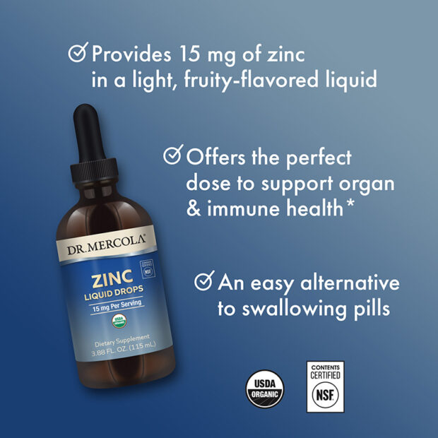 Dr Mercola Zinc Liquid Drops infographic