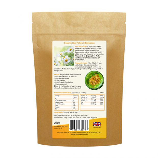 Golden Greens, Rice Protein 250g - Image 2