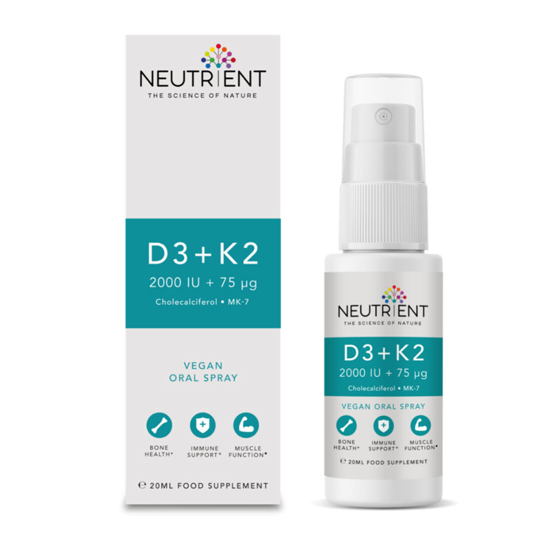 Neutrient, D3 & K2 Vegan Oral Spray 20ml Totally Healthful