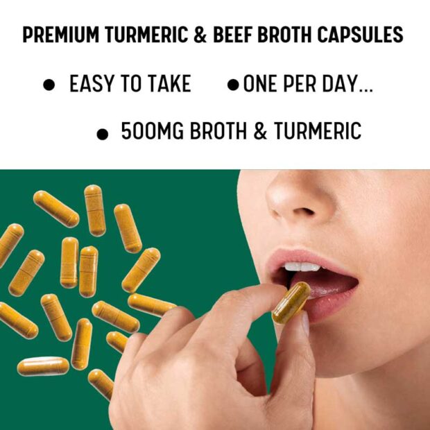 British Broth Company, Broth & Turmeric, 60 Capsules - Image 3