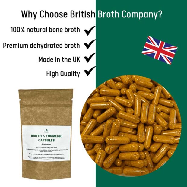 British Broth Company, Broth & Turmeric, 60 Capsules - Image 4
