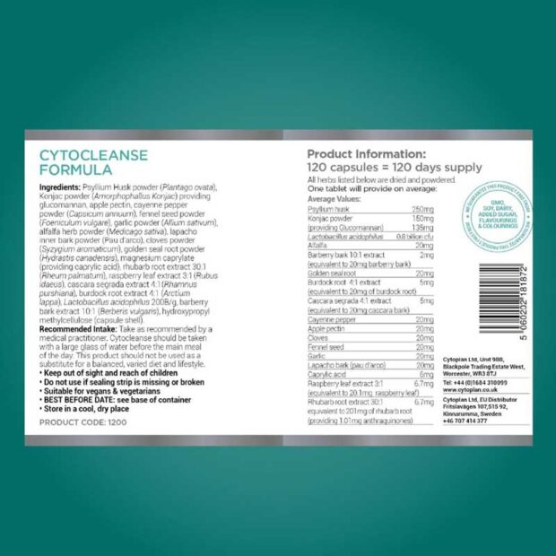 Cytoplan Cytocleanse label