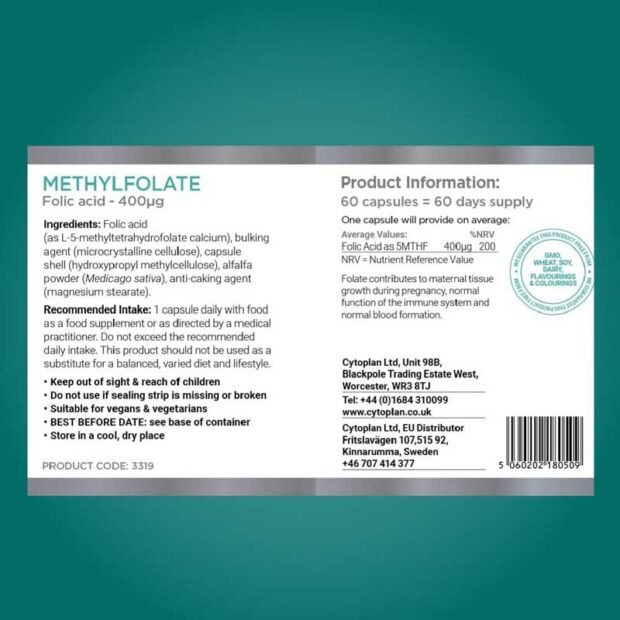 cytoplan methyfolate Lable
